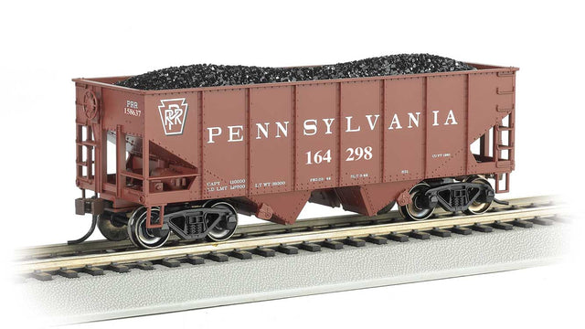 USRA 55-Ton Outside-Braced Hopper w/Load - Ready to Run - Silver Series(R) -- Pennsylvania Railroad #164298 (Tuscan, Plain Keystone)