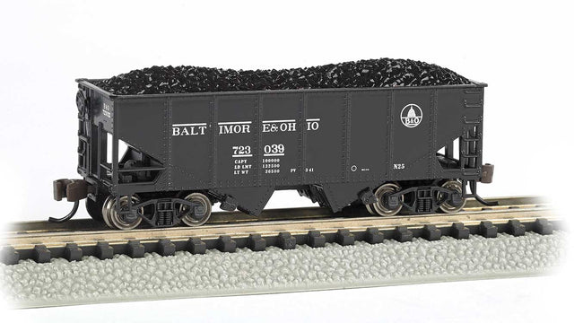 USRA 55-Ton Outside-Braced Hopper with Load - Ready to Run - Silver Series(R) -- Baltimore & Ohio #723039 (black, Small Capitol Logo)