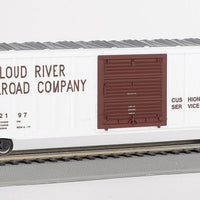 ACF 50'6" Outside-Braced Sliding-Door Boxcar - Ready to Run - Silver Series -- McCloud River Railroad (white, brown; Bear Logo)