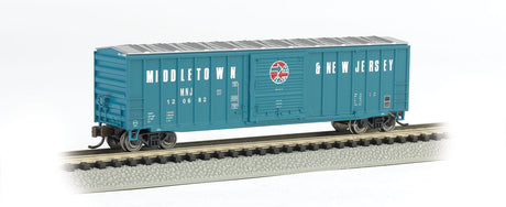 ACF 50'6" Outside-Braced Sliding-Door Boxcar - Ready to Run - Silver Series -- Middletown & New Jersey (blue)-2
