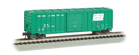 ACF 50'6" Outside-Braced Sliding-Door Boxcar - Ready to Run - Silver Series -- Penn Central (Jade Green, Large Logo)