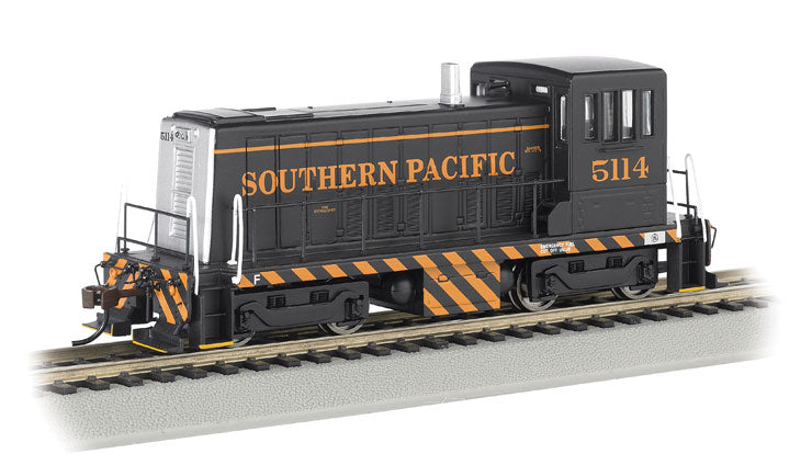 GE 70-Ton Switcher - 3-Rail w/True Blast Plus(R) Sound - Williams -- Southern Pacific #5114 (Tiger Stripe; black, orange)