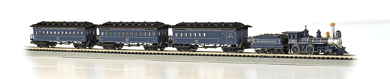 Royal Blue Train Set -- Baltimore & Ohio