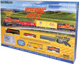 Roaring Rails Diesel Train Set - Sound and DCC -- BNSF Railway GP40, 3 Cars; E-Z Track Oval, Controller-1