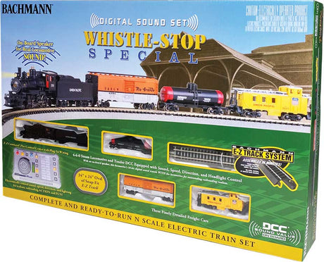 Whistle Stop Steam Train Set - Sound and DCC -- Union Pacific 4-6-0, 3 Cars, E-Z Track Oval, Controller-1
