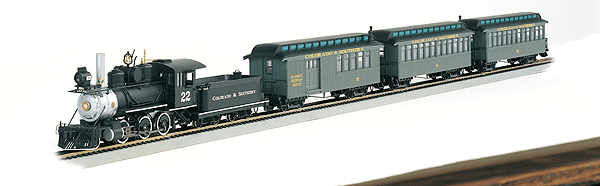 On30 Passenger Train Set w/2-6-0, Cars, 38 x 56" Oval, Power Pack & Video -- Colorado & Southern; w/Combine, Coach & Observation