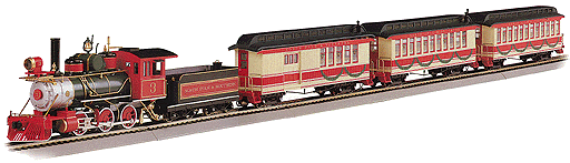 On30 Christmas Train Set w/2-6-0, Cars, 38 x 56" Oval, Power Pack & Video -- North Pole Express Passenger Train w/Combine, Coach & Observation