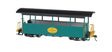 Wood Excursion Car - Ready to Run -- H. Lee Riley (green, black Roof)