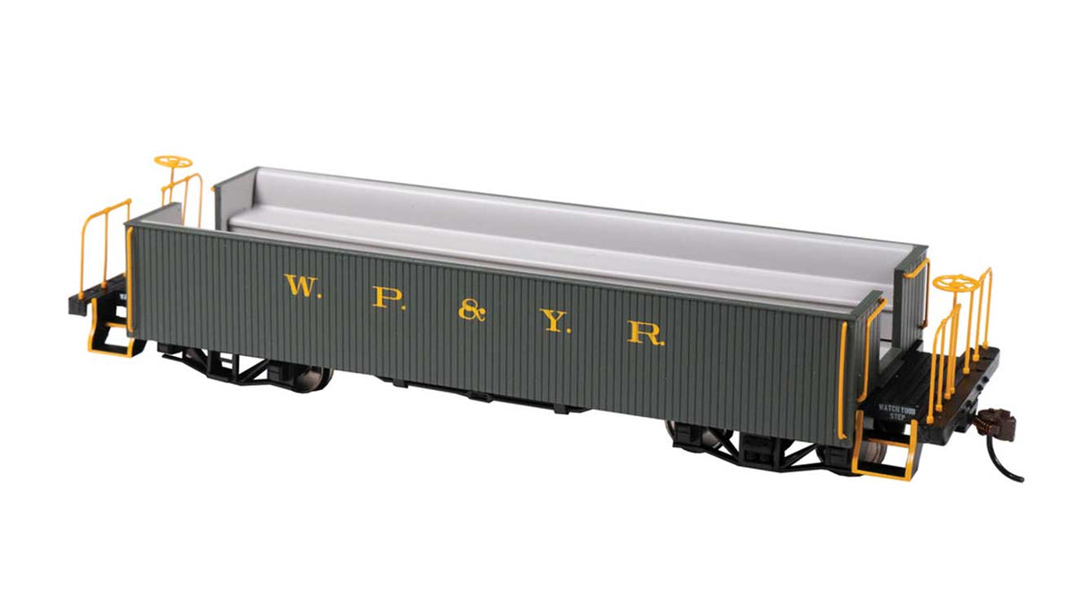 Wood Gondola-Style Excursion Car - Ready to Run - Spectrum(R) -- White Pass & Yukon (green)