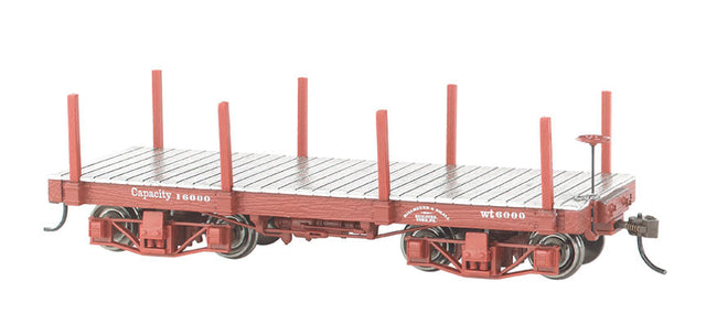 18' Wood Flatcar - Spectrum(R) -- Data Only (Oxide Red) pkg(2)