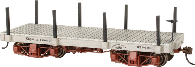 18' Wood Flatcar - Spectrum(R) -- Data Only (gray) pkg(2)