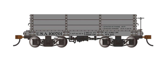 18' Wood Low-Side Gondola 2-Pack - Spectrum(R) -- U.S.A. #100701, 101222 (gray)