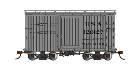 18' Wood Boxcar with Murphy Roof 2-Pack - Ready to Run - Spectrum(R) -- U.S.A. #120016, 120127 (gray)