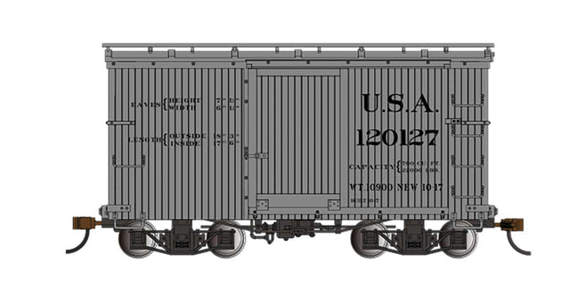 18' Wood Boxcar with Murphy Roof 2-Pack - Ready to Run - Spectrum(R) -- U.S.A. #120016, 120127 (gray)