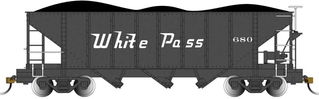 3-Bay Hopper with Removable Load - Ready to Run -- White Pass & Yukon #670 (black)