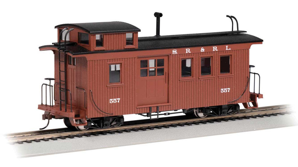 Wood Side-Door Caboose - Ready to Run - Spectrum(R) -- Sandy River & Rangeley Lakes #557 (orange)