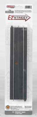 E-Z Street Track for Operating Vehicles & Trolleys -- 10"  25.4cm Straight pkg(4)-1