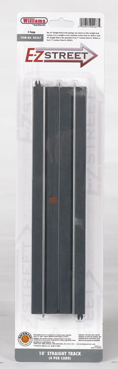 E-Z Street Track for Operating Vehicles & Trolleys -- 10"  25.4cm Straight pkg(4)-2