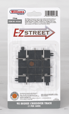 E-Z Street Track for Operating Vehicles & Trolleys -- 90-Degree Crossing pkg(4)-1