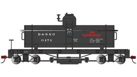 Track Cleaning Tank Car - Ready to Run -- Durango & Silverton #0474 (black)