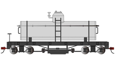 Track Cleaning Tank Car - Ready to Run -- Painted, Unlettered (silver, black)