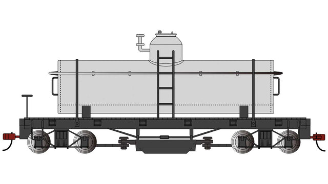 Track Cleaning Tank Car - Ready to Run -- Painted, Unlettered (silver, black)