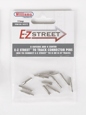 E-Z Street(TM) Accessory -- E-Z Street to 3-Rail Track Joiners/Track Pins pkg(8 Outer, 4 Inner)-1