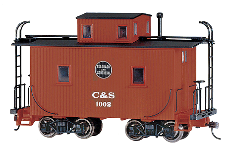 Spectrum 8-Wheel Bobber Caboose w/Lights - On30 -- Colorado & Southern (Tuscan Red, black roof, black & white herald)