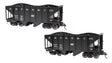 2-Bay Steel Hopper 2-Pack - Ready to Run - Spectrum(R) -- East Broad Top #802, 805 (black)-1