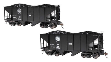 2-Bay Steel Hopper 2-Pack - Ready to Run - Spectrum(R) -- East Broad Top #807, 808 (black, EBT Logo)-1