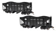 2-Bay Steel Hopper 2-Pack - Ready to Run - Spectrum(R) -- Consolidated Narrow Gauge RR #3008, 3074-1