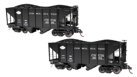 2-Bay Steel Hopper 2-Pack - Ready to Run - Spectrum(R) -- Consolidated Narrow Gauge RR #3008, 3074-1