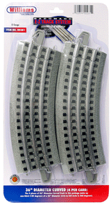 36" Diameter Curve 3-Rail E-Z Track(R) - Williams(TM) -- pkg(4)-1