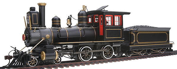 1890s Inside-Frame 4-4-0 American, Wood Cab w/DCC - Spectrum(R) -- Unlettered, Painted 1890s (black w/red cab windows & gold pinstripes & linin