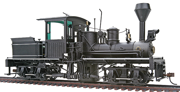 T-Boiler Two-Truck Shay w/Sound & DCC - Spectrum(R) -- Painted, Unlettered w/Wood Cab (black w/white pinstripes)