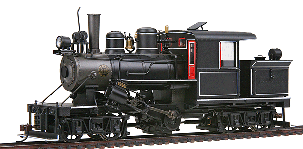 28-Ton Two-Truck Climax w/Sound & DCC - Spectrum(R) -- Painted, Unlettered w/Steel Cab (black w/red & white trim)