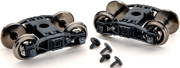 Spectrum(R) On30 Trucks w/Wheel Sets -- Freight - Arch Bar - Long Wheelbase (Matches 2-6-0 Tender Trucks)  1 Pair-1