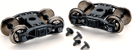 Spectrum(R) On30 Trucks w/Wheel Sets -- Freight - Arch Bar - Long Wheelbase (Matches 2-6-0 Tender Trucks)  1 Pair-1