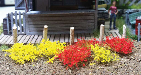 Grass Tufts - SceneScapes(R) -- Yellow, Red 1/4"  .6cm Tall Fibers pkg(100)