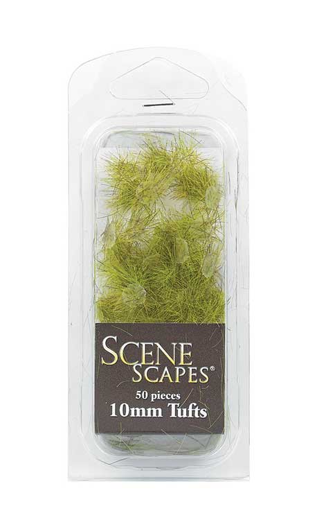 Grass Tufts - SceneScapes(R) -- Medium Green 3/8"  1cm Tall Fibers pkg(50)-2