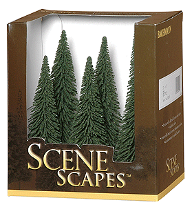 Pine Trees - SceneScapes(TM) -- 5 to 6"  12.7 to 15.2cm pkg(6)