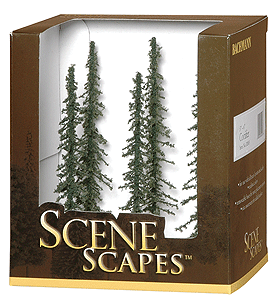 Conifer Trees - SceneScapes(TM) -- 5 to 6"  12.7 to 15.2cm pkg(6)