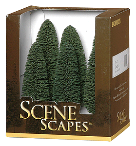 Cedar Trees - SceneScapes(TM) -- 5 to 6"  12.7 to 15.2cm pkg(6)-1