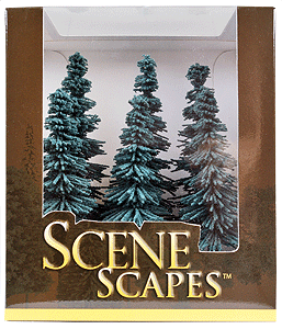 Blue Spruce Trees - SceneScapes(TM) -- 5 - 6"  12.7 - 15.2cm pkg(6)