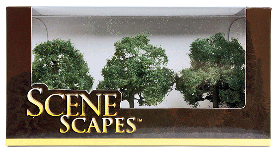 Oak Trees - SceneScapes(TM) -- 3 - 3-1/2"  7.6 - 8.9cm pkg(3)