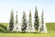 SceneScapes(TM) Layout-Ready Trees -- Pine Trees with Snow - 3 to 4"  7.6 to 10.2cm pkg(9)