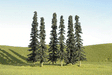 SceneScapes(TM) Layout-Ready Trees -- Coniferous - 5 to 6"  12.7 to 15.2cm Tall pkg(24)