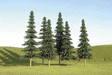 Spruce Trees - SceneScapes(TM) -- 5 to 6"  12.7 to 15.2cm Tall pkg(24)