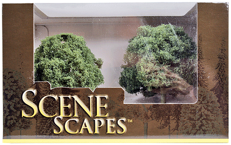 SceneScapes(TM) Layout-Ready Trees -- Oak Trees 4-1/2 - 5" Tall pkg(2)