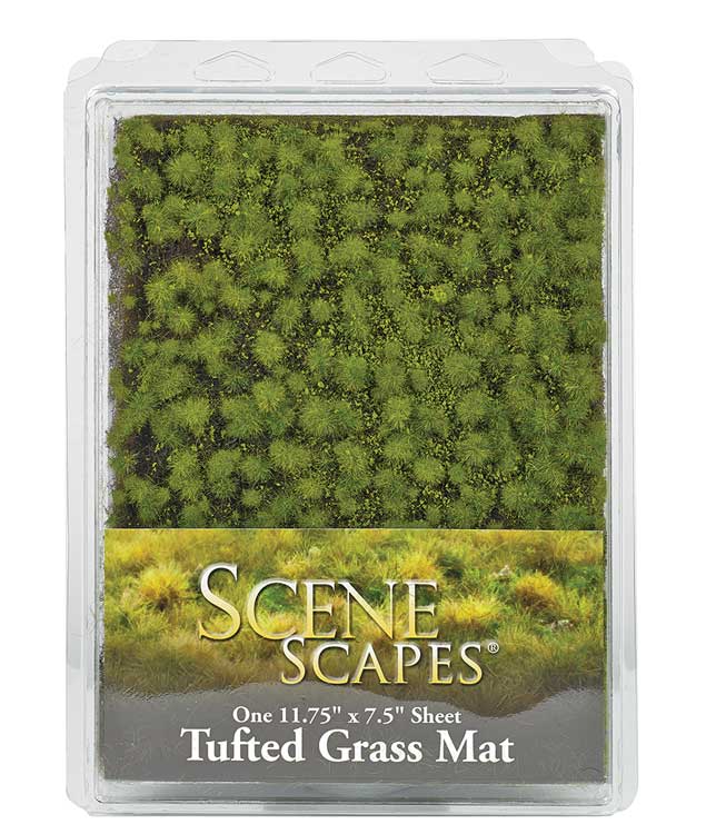 Tufted Grass Sheet/Mat - SceneScapes(R) -- Light Green 3/16"  .5cm Tall Fibers, 11-3/4 x 7-1/2"  29.8 x 19.1cm Sheet-2